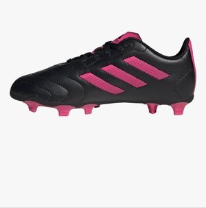 Adidas Kids Black and Pink Soccer Cleats